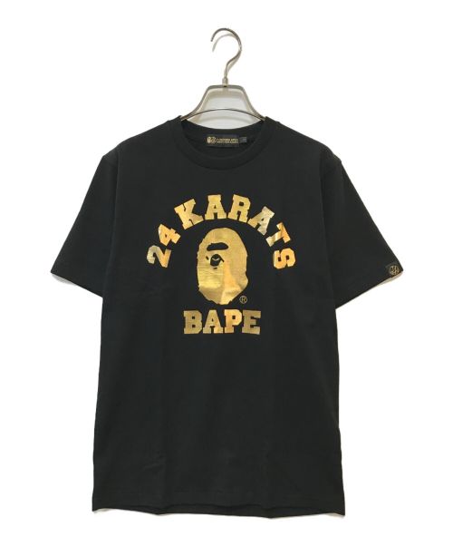 A BATHING APE（アベイシングエイプ）A BATHING APE (アベイシングエイプ) 24karats (トゥエンティーフォーカラッツ) プリントTシャツ ブラック サイズ:Sの古着・服飾アイテム