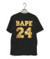 A BATHING APE (アベイシングエイプ) 24karats (トゥエンティーフォーカラッツ) プリントTシャツ ブラック サイズ:S：5800円