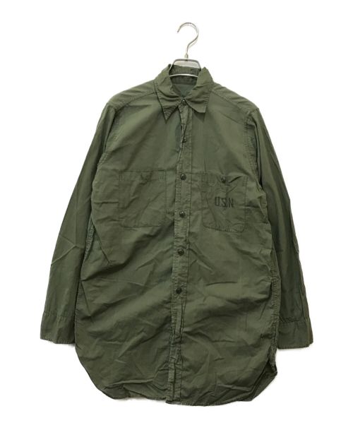 U'S NAVY（ユーエスネイビー）U'S NAVY (ユーエスネイビー) N-3ユーティリティシャツ オリーブ サイズ:14 1/2の古着・服飾アイテム