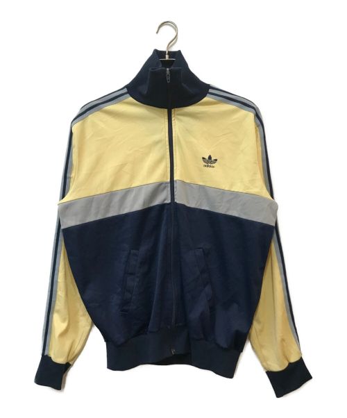 adidas（アディダス）adidas (アディダス) トラックジャケット ネイビー×イエロー サイズ:実寸参照の古着・服飾アイテム