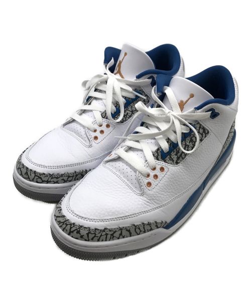 NIKE（ナイキ）NIKE (ナイキ) AIR JORDAN 3 RETRO ブルー×ホワイト サイズ:US10の古着・服飾アイテム