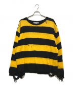 insonniaインソニア）の古着「UNRAVEL BORDER MOHAIR PO」｜ブラック×イエロー