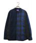 THE NORTHFACE PURPLELABEL（ザ・ノースフェイス パープルレーベル）の古着「Plaid Patchwork Shirt」｜ブラック×ブルー