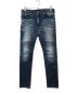 SOPHNET.（ソフネット）の古着「DAMAGED STRETCH DENIM SKINNY BIKER PANT」｜インディゴ