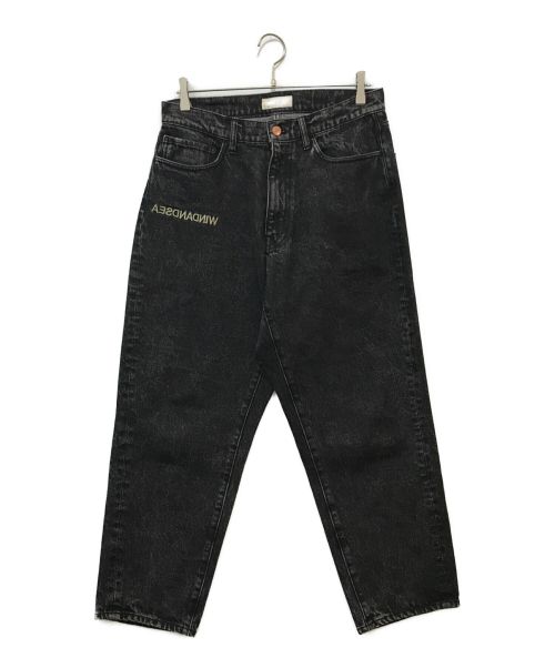 WIND AND SEA（ウィンド アンド シー）WIND AND SEA (ウィンダンシー) Mid Rise Wide Tapered Jeans ブラック サイズ:Mの古着・服飾アイテム