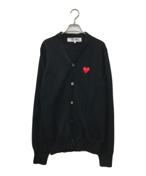 PLAY COMME des GARCONS（プレイ コムデギャルソン）PLAY COMME des GARCONS (プレイ コムデギャルソン) ニットカーディガン ブラック サイズ:Mの古着・服飾アイテム