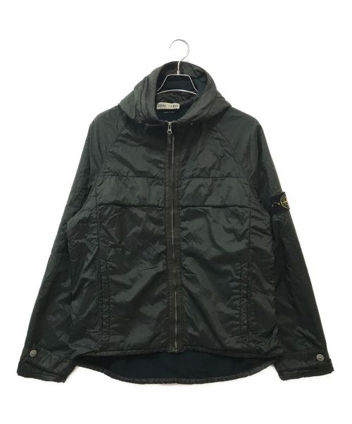 STONE ISLAND（ストーンアイランド）STONE ISLAND (ストーンアイランド) ナイロンフーデッドジャケット グリーン サイズ:Lの古着・服飾アイテム