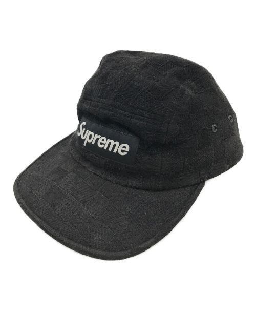 SUPREME（シュプリーム）SUPREME (シュプリーム) Checker Weave Camp Cap ブラックの古着・服飾アイテム