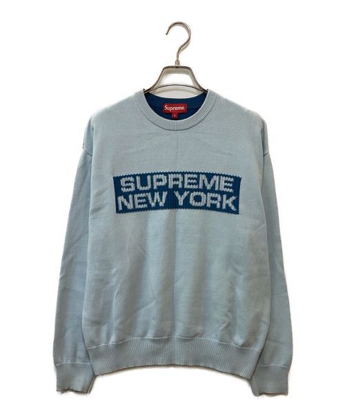 SUPREME（シュプリーム）SUPREME (シュプリーム) 2-Tone Sweater ブルー サイズ:Sの古着・服飾アイテム