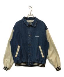 X-LARGE（エクストララージ）の古着「DENIM VARSITY JACKET」｜インディゴ