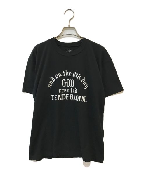 TENDERLOIN（テンダーロイン）TENDERLOIN (テンダーロイン) プリントTシャツ ブラック サイズ:MEDIUMの古着・服飾アイテム