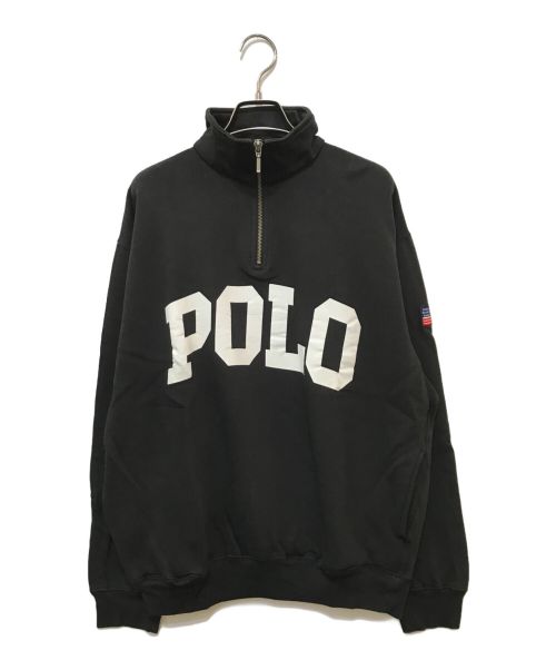 POLO SPORT（ポロスポーツ）POLO SPORT (ポロスポーツ) ハーフジップスウェット ブラック サイズ:Mの古着・服飾アイテム