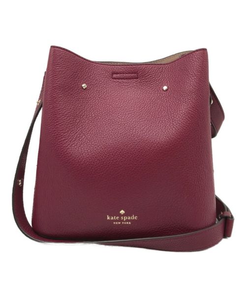 Kate Spade（ケイトスペード）Kate Spade (ケイトスペード) 巾着ショルダーバッグ ボルドーの古着・服飾アイテム