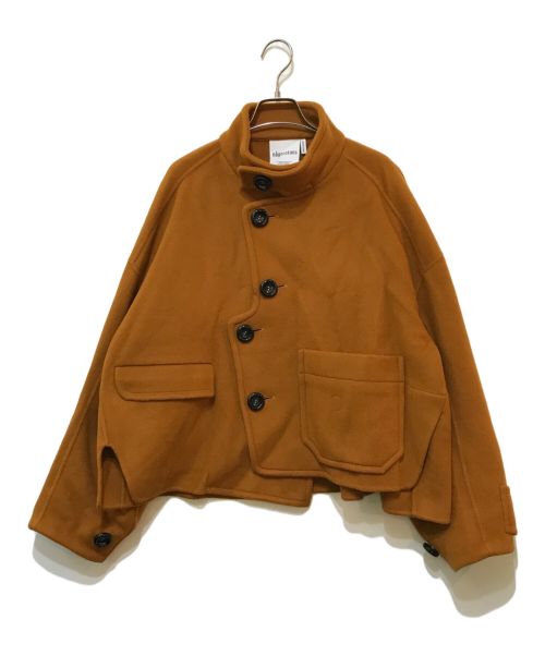 nagonstans（ナゴンスタンス）nagonstans (ナゴンスタンス) asymmetry short coat　470GA830-0840 ブラウン サイズ:MEDIUMの古着・服飾アイテム