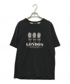 BLACK LABEL CRESTBRIDGEブラックレーベル クレストブリッジ）の古着「プリントTシャツ」｜ブラック