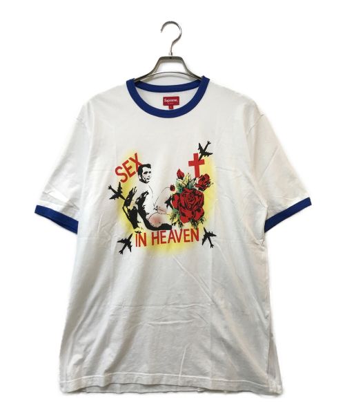 SUPREME（シュプリーム）Supreme (シュプリーム) Sex in Heaven Ringer Tee ホワイト サイズ:Lの古着・服飾アイテム