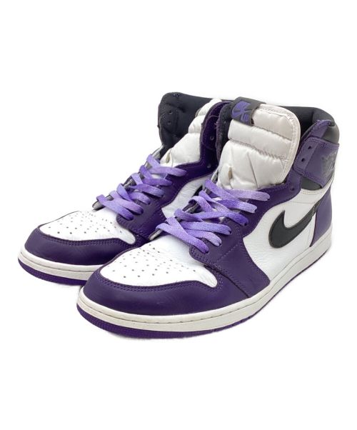 NIKE（ナイキ）NIKE (ナイキ) AIR JORDAN 1 RETRO HIGH ホワイト×パープル サイズ:US14(32)の古着・服飾アイテム