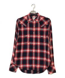 MADISON BLUE（マディソンブルー）の古着「WESTERN RAYON SHIRT」｜レッド