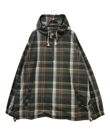 KEBOZ（ケボズ）の古着「CHECK HALF ZIP-UP HOODED SHIRT」｜ブラウン