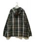 KEBOZ (ケボズ) CHECK HALF ZIP-UP HOODED SHIRT ブラウン サイズ:MEDIUM：7000円