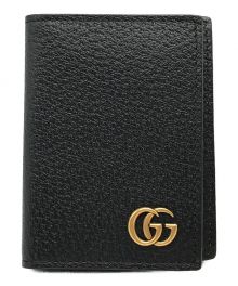 GUCCI（グッチ）の古着「GGマーモントレザー カードケース」｜ブラック