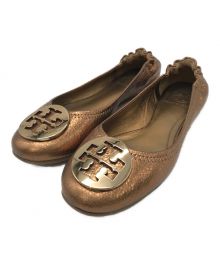 TORY BURCH（トリーバーチ）の古着「フラットシューズ」｜ゴールド