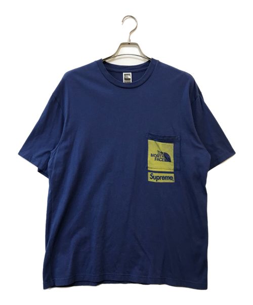 SUPREME（シュプリーム）Supreme (シュプリーム) THE NORTH FACE (ザ ノース フェイス) Printed Pocket Tee ブルー サイズ:Mの古着・服飾アイテム