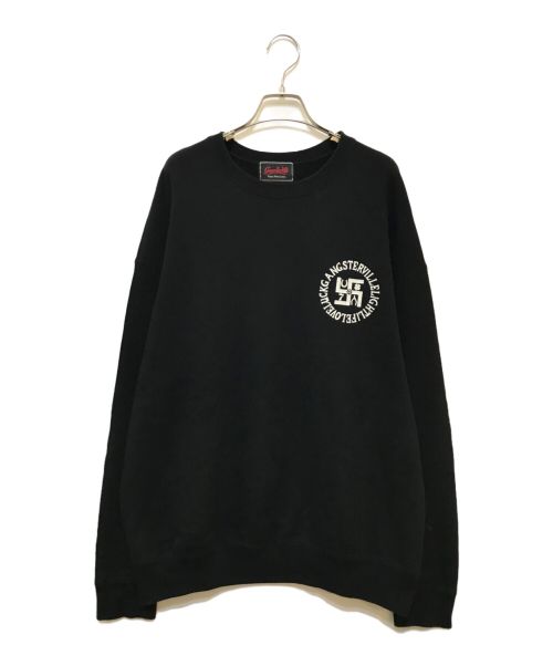 GANGSTERVILLE（ギャングスタービル）GANGSTERVILLE (ギャングスタービル) SWASTIKA - CREW NECK SWEAT ブラック サイズ:Sの古着・服飾アイテム