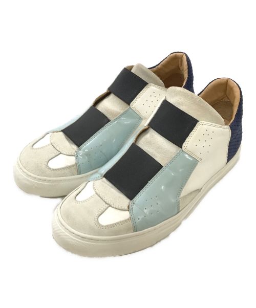 MM6 Maison Margiela（エムエムシックス メゾンマルジェラ）MM6 Maison Margiela (エムエムシックス メゾンマルジェラ) ローカットスニーカー ホワイト×ブルー サイズ:39(レディースサイズ)の古着・服飾アイテム