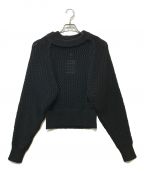 CLANEクラネ）の古着「BOLERO SET UP MESH KNIT TOPS」｜ブラック