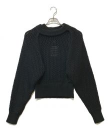 CLANE（クラネ）の古着「BOLERO SET UP MESH KNIT TOPS」｜ブラック