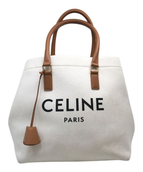 CELINE（セリーヌ）CELINE (セリーヌ) ホリゾンタル カバ トートバッグ ホワイトの古着・服飾アイテム