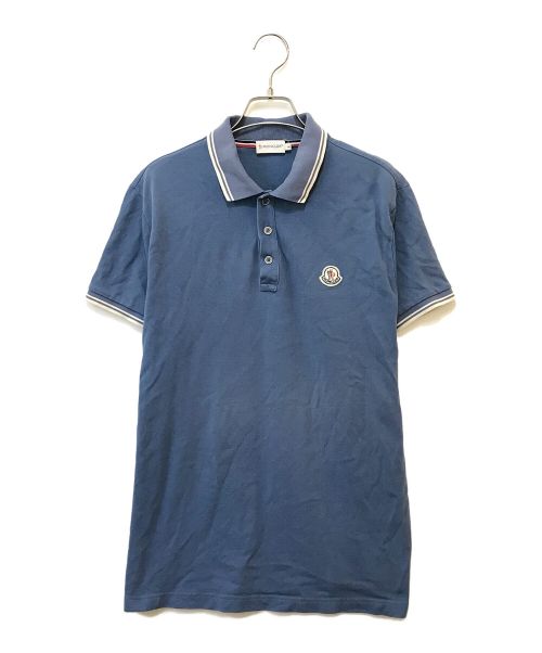 MONCLER（モンクレール）MONCLER (モンクレール) maglia polo manica corta ブルー サイズ:Lの古着・服飾アイテム