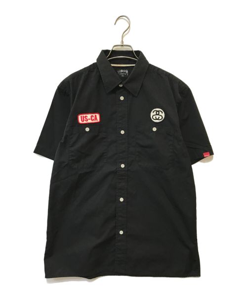 stussy（ステューシー）stussy (ステューシー) ワークシャツ ブラック サイズ:X LARGEの古着・服飾アイテム