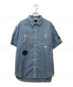 stussy×LEVI'Sステューシー×リーバイス）の古着「シャンブレーシャツ」｜インディゴ