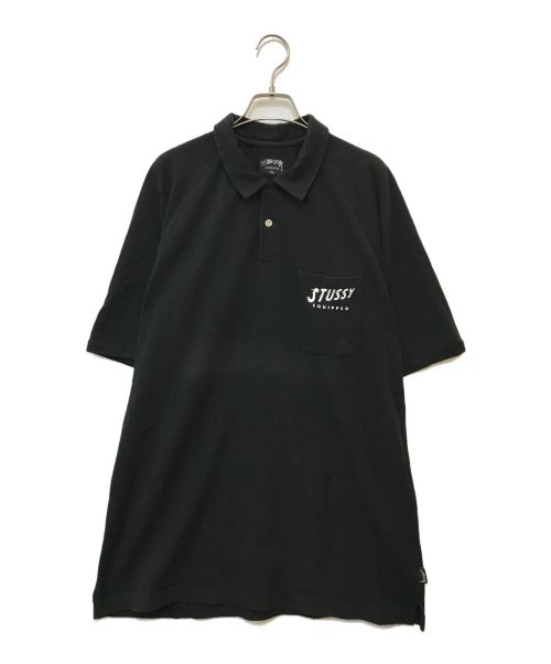 stussy（ステューシー）stussy (ステューシー) ポロシャツ ブラック サイズ:X LARGEの古着・服飾アイテム