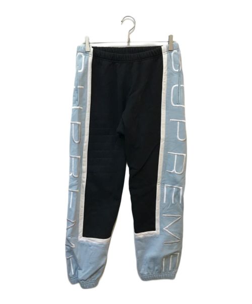 SUPREME（シュプリーム）SUPREME (シュプリーム) Paneled Sweat Pants ブラック×ブルー サイズ:Sの古着・服飾アイテム