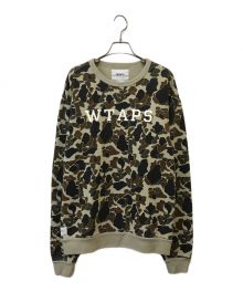 WTAPS（ダブルタップス）の古着「CREW NECK COLLEGE SWEAT」｜ベージュ