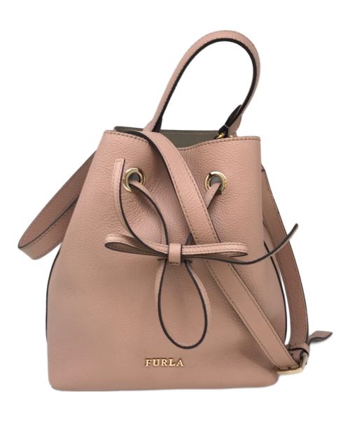 FURLA（フルラ）FURLA (フルラ) 巾着ショルダーバッグ ピンクの古着・服飾アイテム