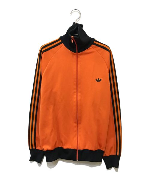 adidas（アディダス）adidas (アディダス) トラックジャケット オレンジ×ブラック サイズ:5号の古着・服飾アイテム