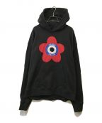 KENZOケンゾー）の古着「Flower Logo Hoodie」｜ブラック