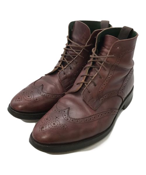 Tricker's（トリッカーズ）Tricker's (トリッカーズ) グレインレザー・ブローグ・ブーツ ブラウン サイズ:8の古着・服飾アイテム