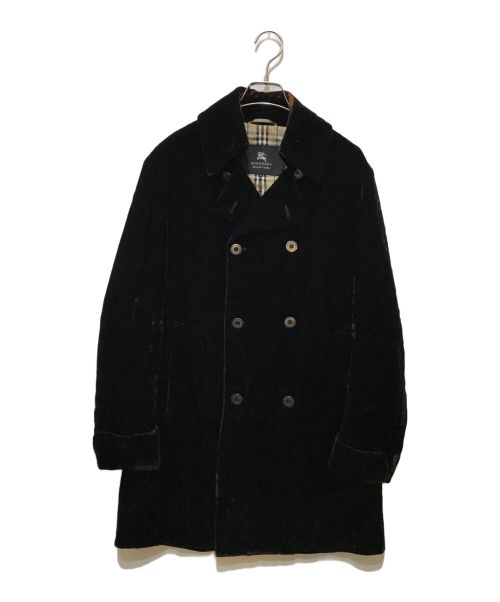 BURBERRY BLACK LABEL（バーバリーブラックレーベル）BURBERRY BLACK LABEL (バーバリーブラックレーベル) ベロアコート ブラック サイズ:Mの古着・服飾アイテム