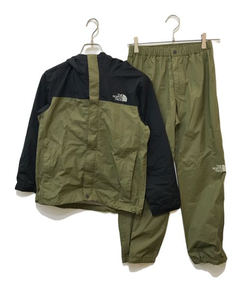 THE NORTH FACE（ザ ノース フェイス）THE NORTH FACE (ザ ノース フェイス) HYVENT RAINTEX カーキ×ブラック サイズ:140の古着・服飾アイテム