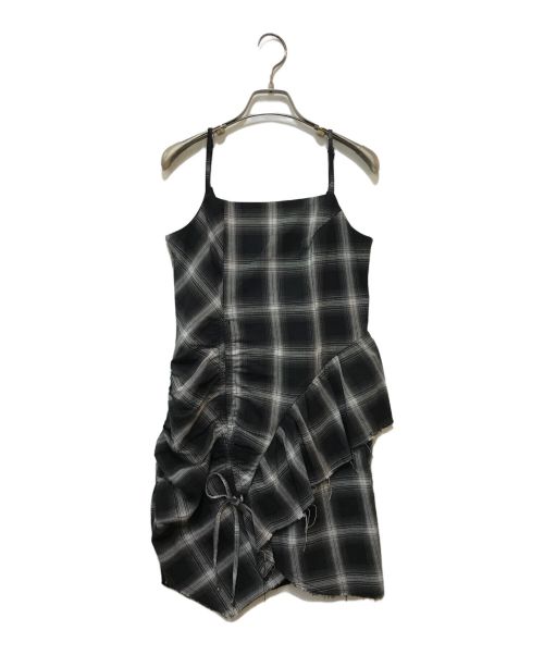 SLY（スライ）SLY (スライ) DAMAGE FLANNEL CAMI ショートワンピース グレー サイズ:FREEの古着・服飾アイテム