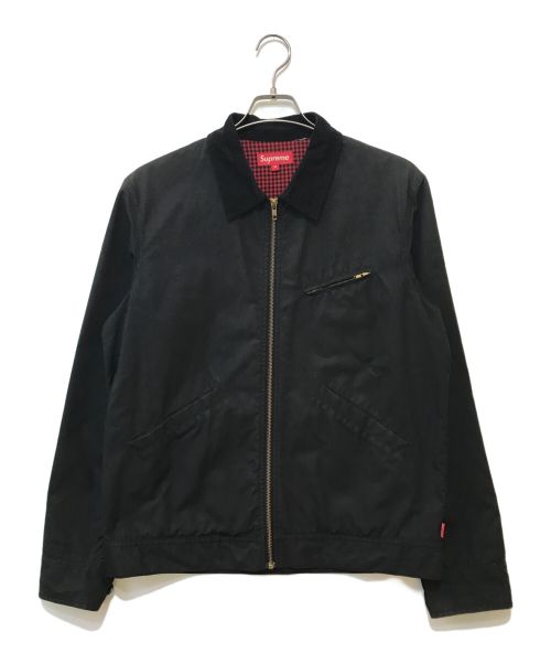 SUPREME（シュプリーム）SUPREME (シュプリーム) the British Millerain (ザ ブリティッシュ ミラレイン) WAXED COTTON WORK JACKET ブラック サイズ:Mの古着・服飾アイテム