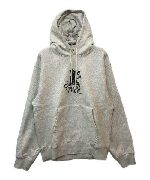 stussy（ステューシー）stussy (ステューシー) RAT HOODIE グレー サイズ:XLの古着・服飾アイテム