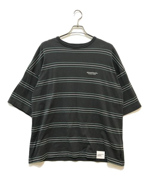 NEIGHBORHOOD（ネイバーフッド）NEIGHBORHOOD (ネイバーフッド) BORDER CREWNECK SS グレー サイズ:MEDIUMの古着・服飾アイテム