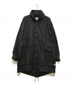 SASSAFRASササフラス）の古着「Digs Crew Coat British Twill」｜ブラック