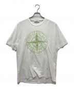 STONE ISLANDストーンアイランド）の古着「STITCHES THREE EMBROIDERY Tシャツ」｜ホワイト